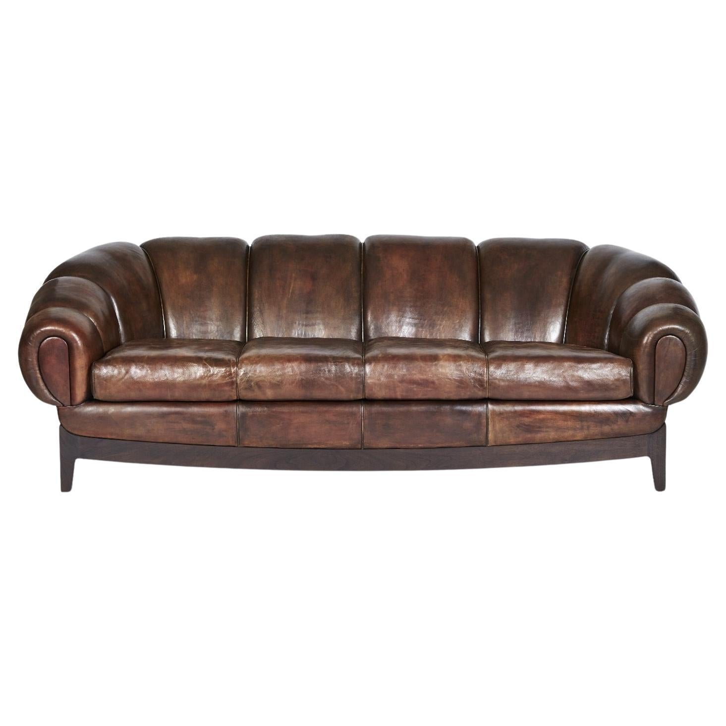 Jean De Merry Sāo Leather Sofa For Sale