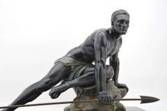 Jean de Roncourt French Art Deco Hunter Sculpture, circa 1925