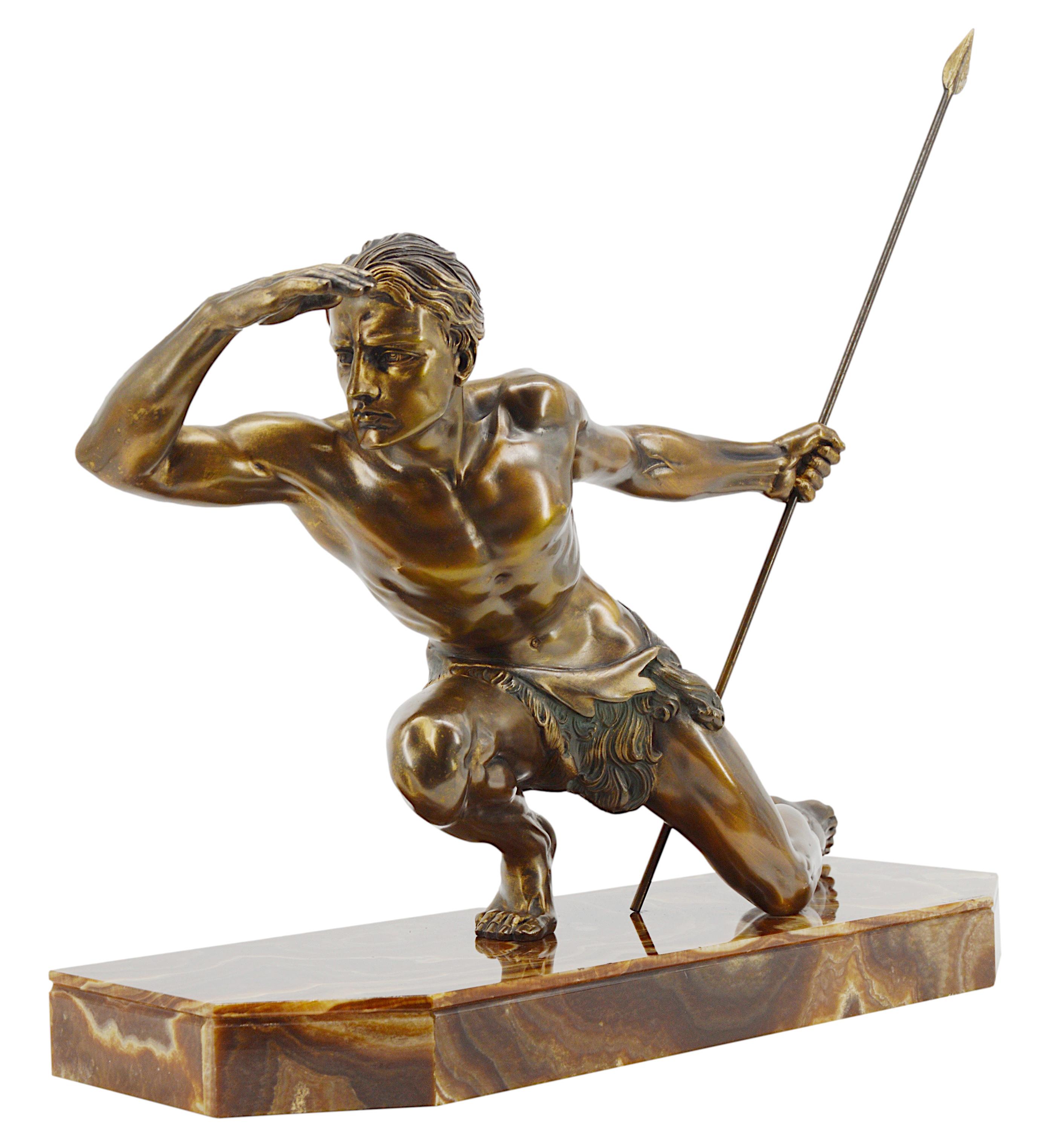 Sculpture française Art déco de Jean de Roncourt, France, années 1920, intitulée 