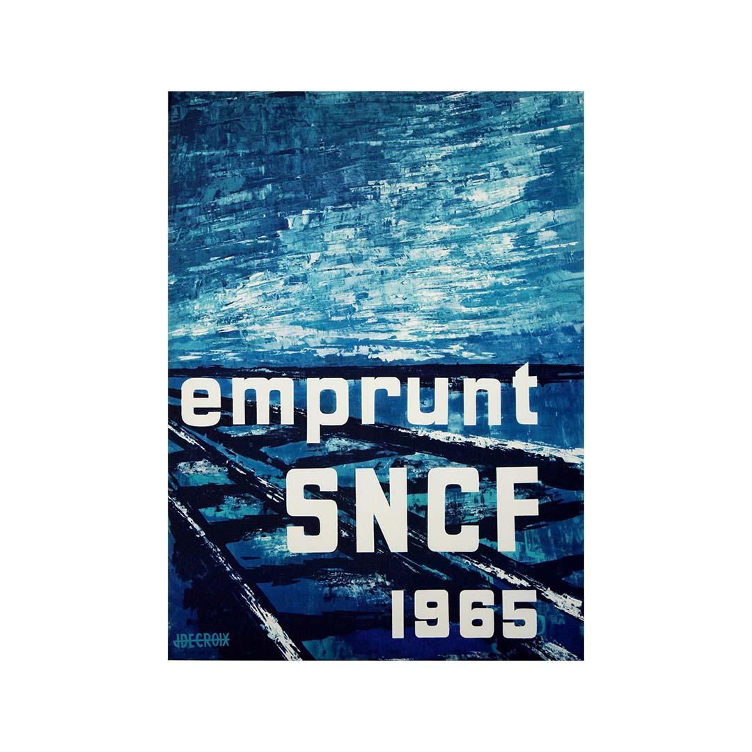 1965 original poster by Jean Decroix Emprunt SNCF en vente 3