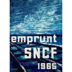 Vintage 1965 original poster by Jean Decroix Emprunt SNCF