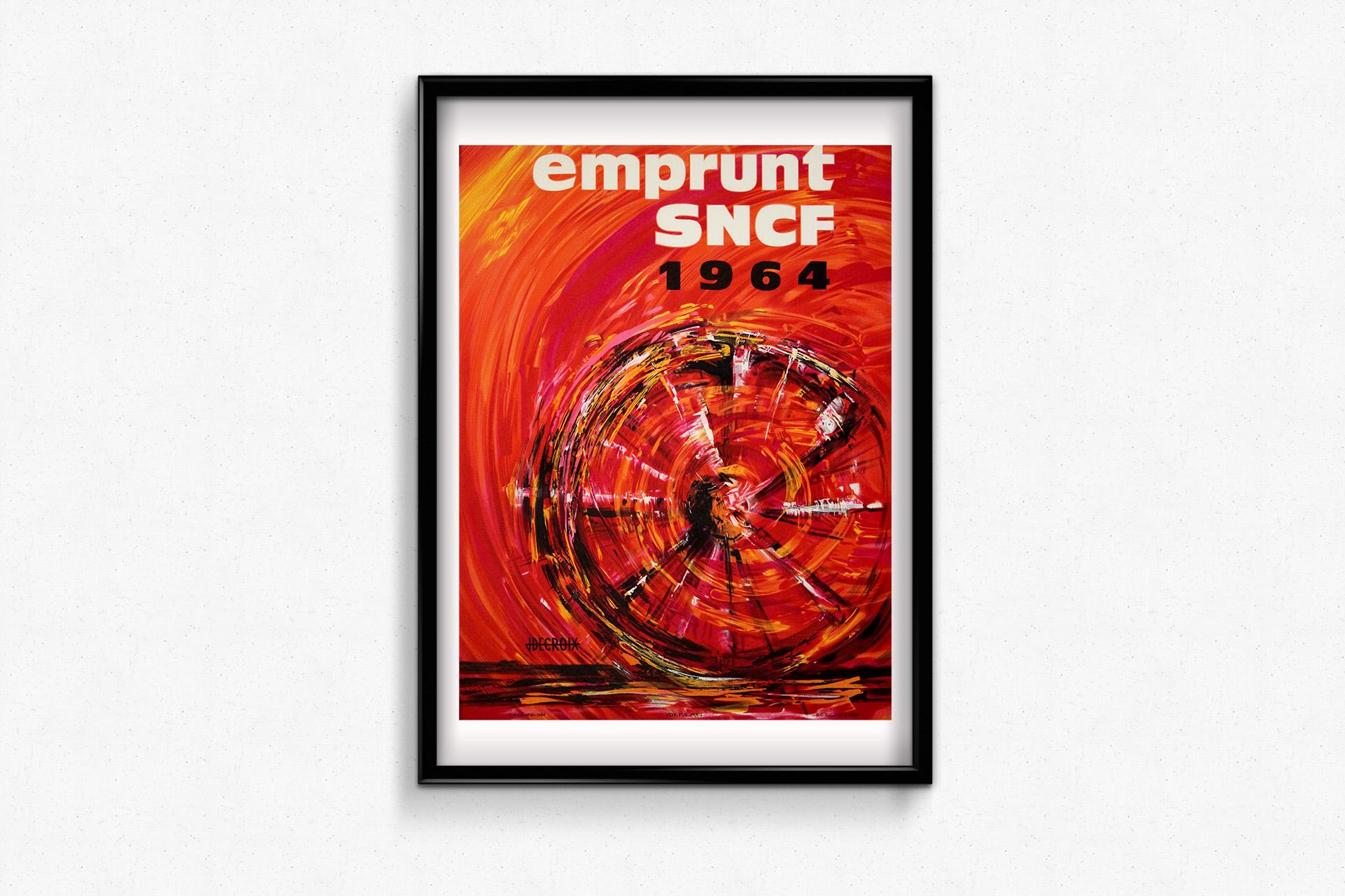 Das Originalplakat von Jean Decroix aus dem Jahr 1964 für den Emprunt SNCF im Angebot 1