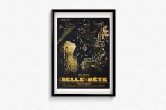 1951 original second edition movie poster "La Belle et la Bête" by Jean Cocteau