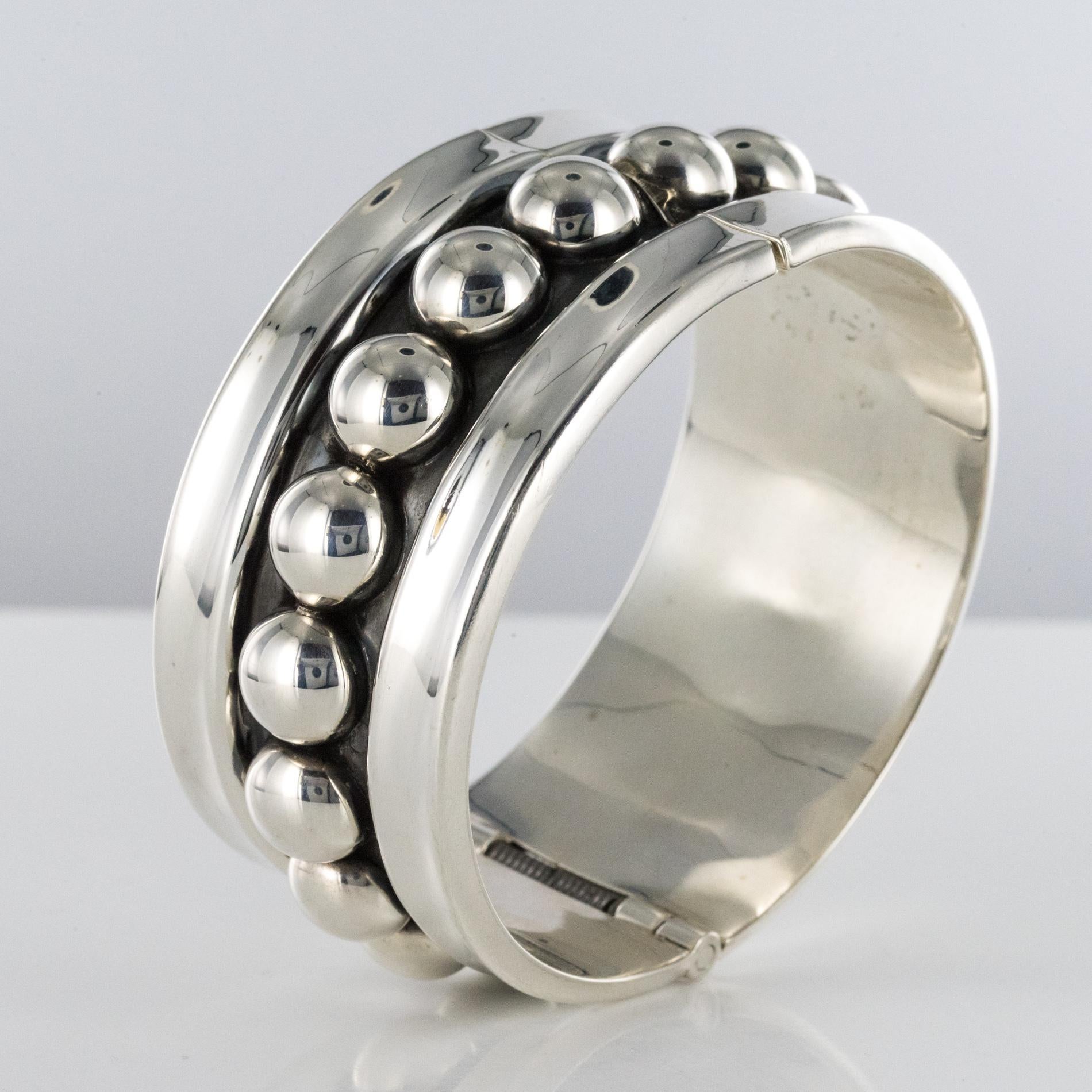 Women's Jean Déprès Style Silver Bangle Bracelet