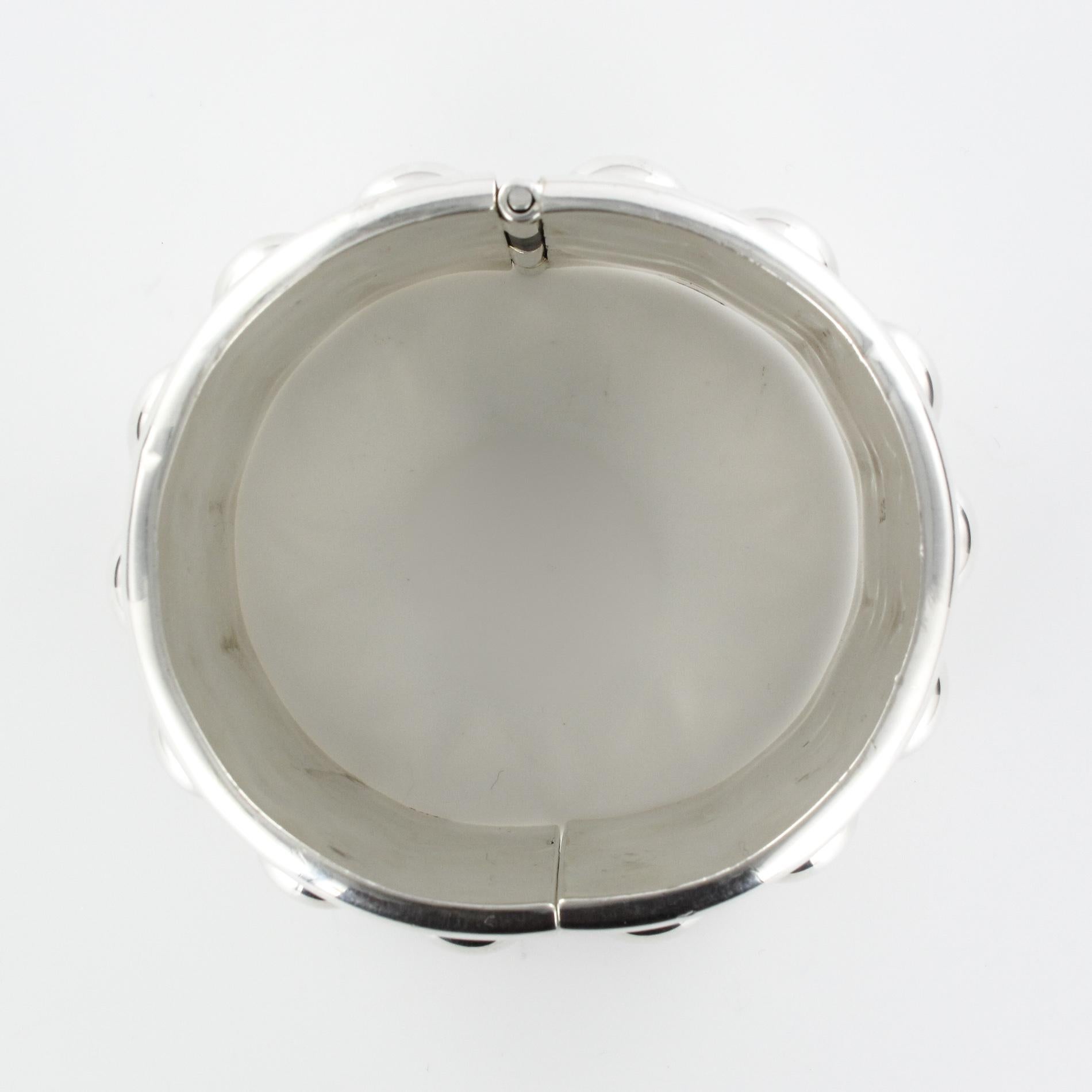 Jean Déprès Style Silber Manschettenarmband im Angebot 9