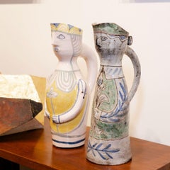 Jarrón personnage médiéval, jaune