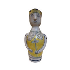 Vase personnage médiéval, jaune