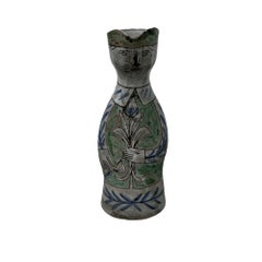 Vase personnage médiéval, vert