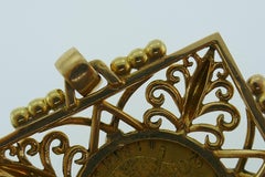 Jean Despres 18k Yellow Gold Napoleon III Emperor Coin 1865 Pendant French Rare