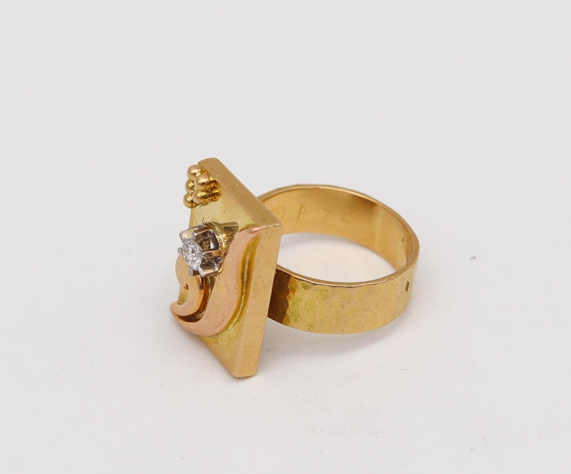 jean despres gold ring