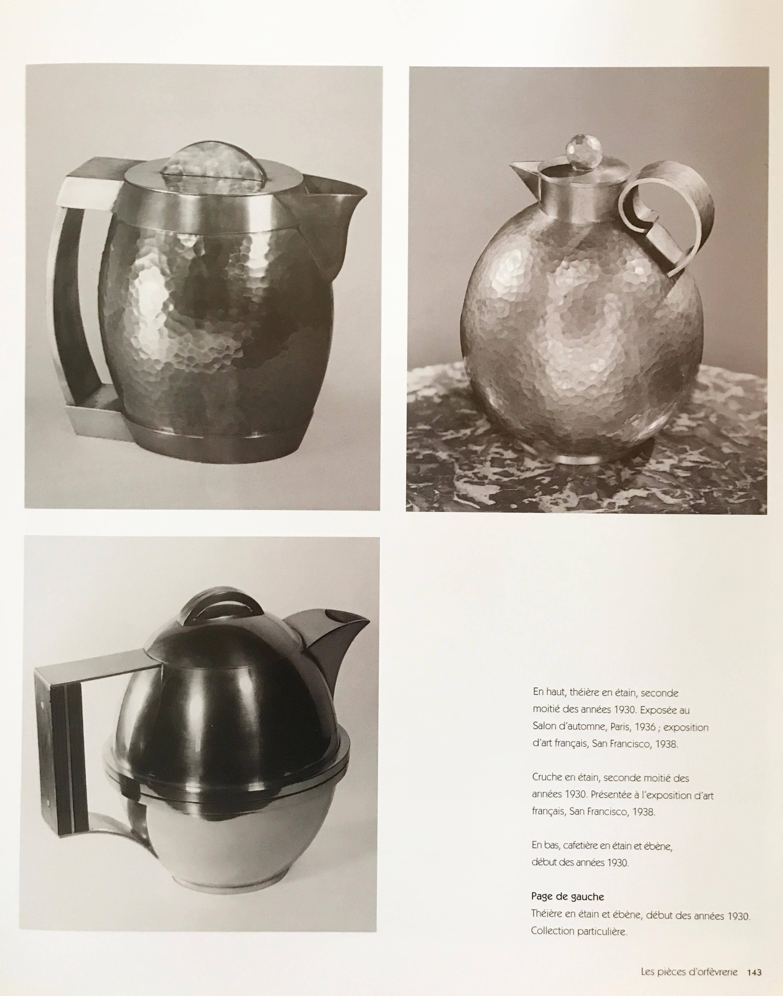 Jean Després, a Rare Tin and Madagascar Ebony Wood Tea-Pot, circa 1930 2