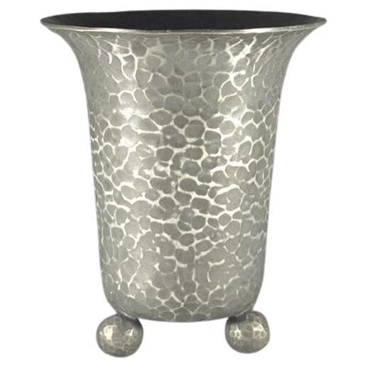 Jean Despres Art Deco Modernist Pewter Vase