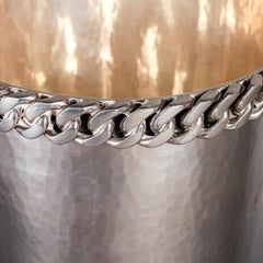 Jean Desprès - Champagne White Wine Ice Bucket Art Deco Hammered Silver Plated