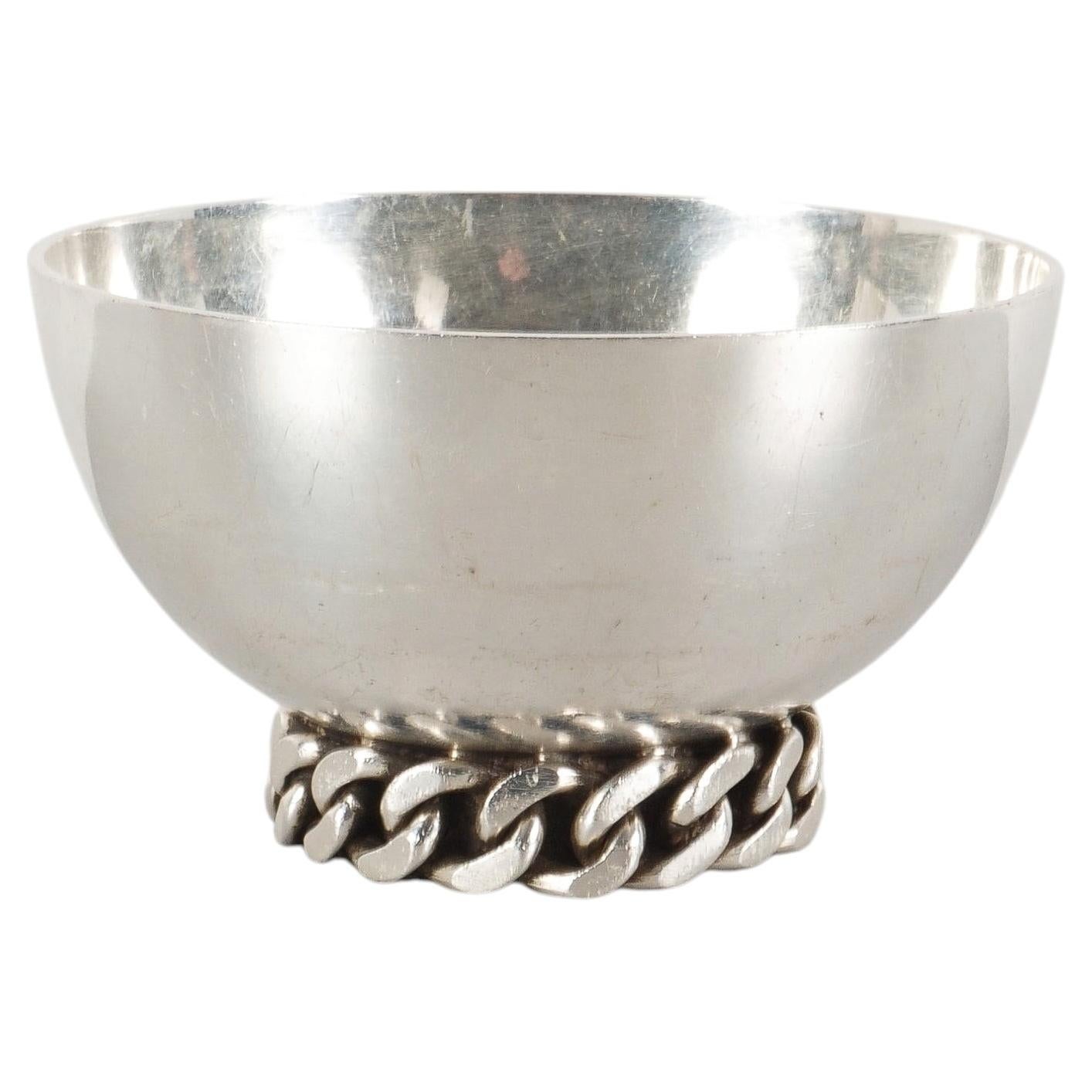 Jean Despres Decorative Bowl, Silvered Metal, France, Circa 1950, 11cm