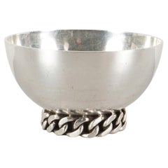 Jean Despres Decorative Bowl, Silvered Metal, France, Circa 1950, 11cm