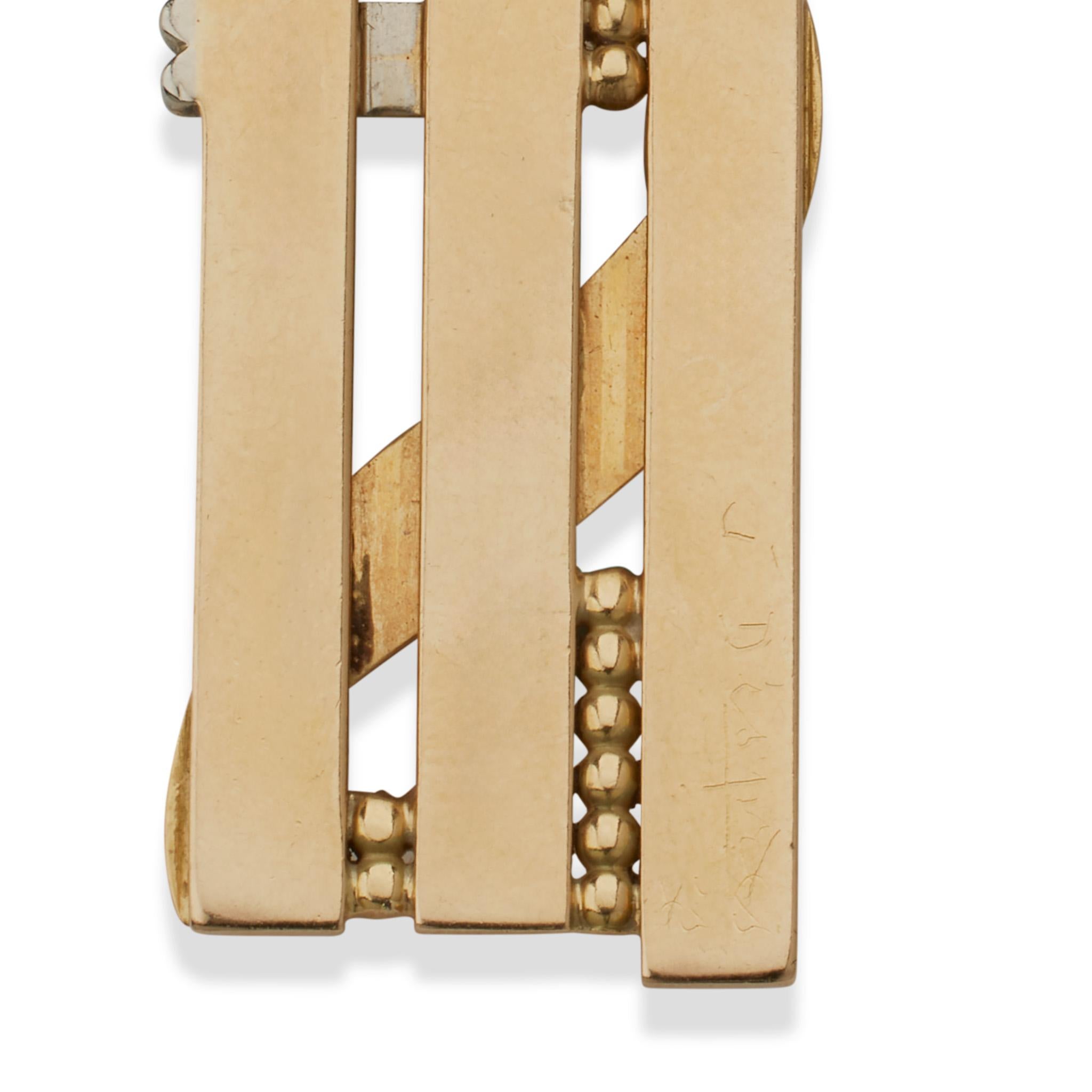 Jean Després Modernist 18K Gold Pendant For Sale 1
