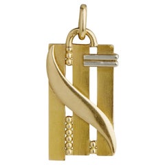 Jean Després Modernist 18K Gold Pendant