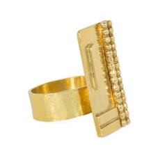 Jean Despres Modernist gold ring