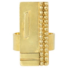 Jean Despres Modernist gold ring