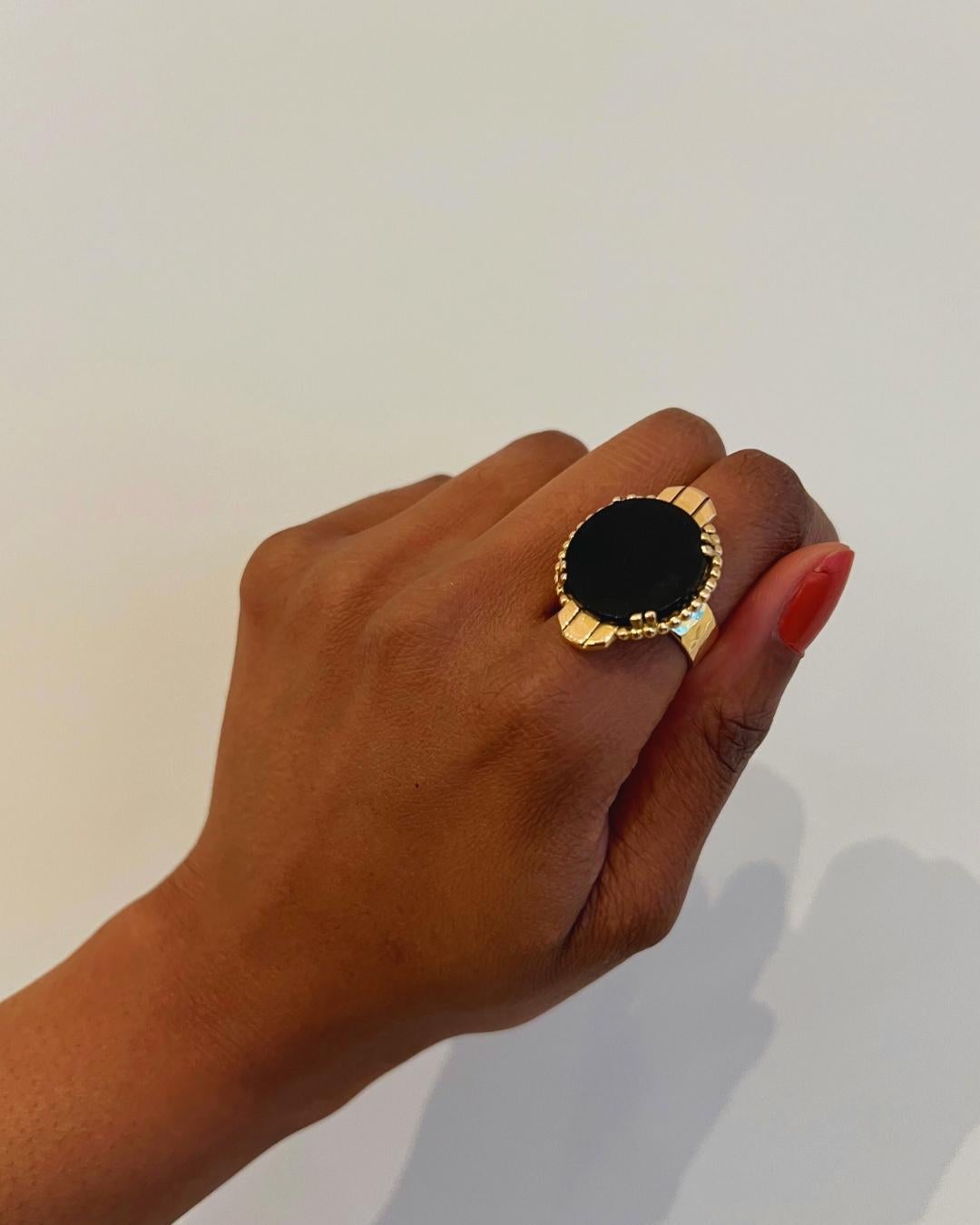 Art Deco Jean Després Onyx and Gold 
