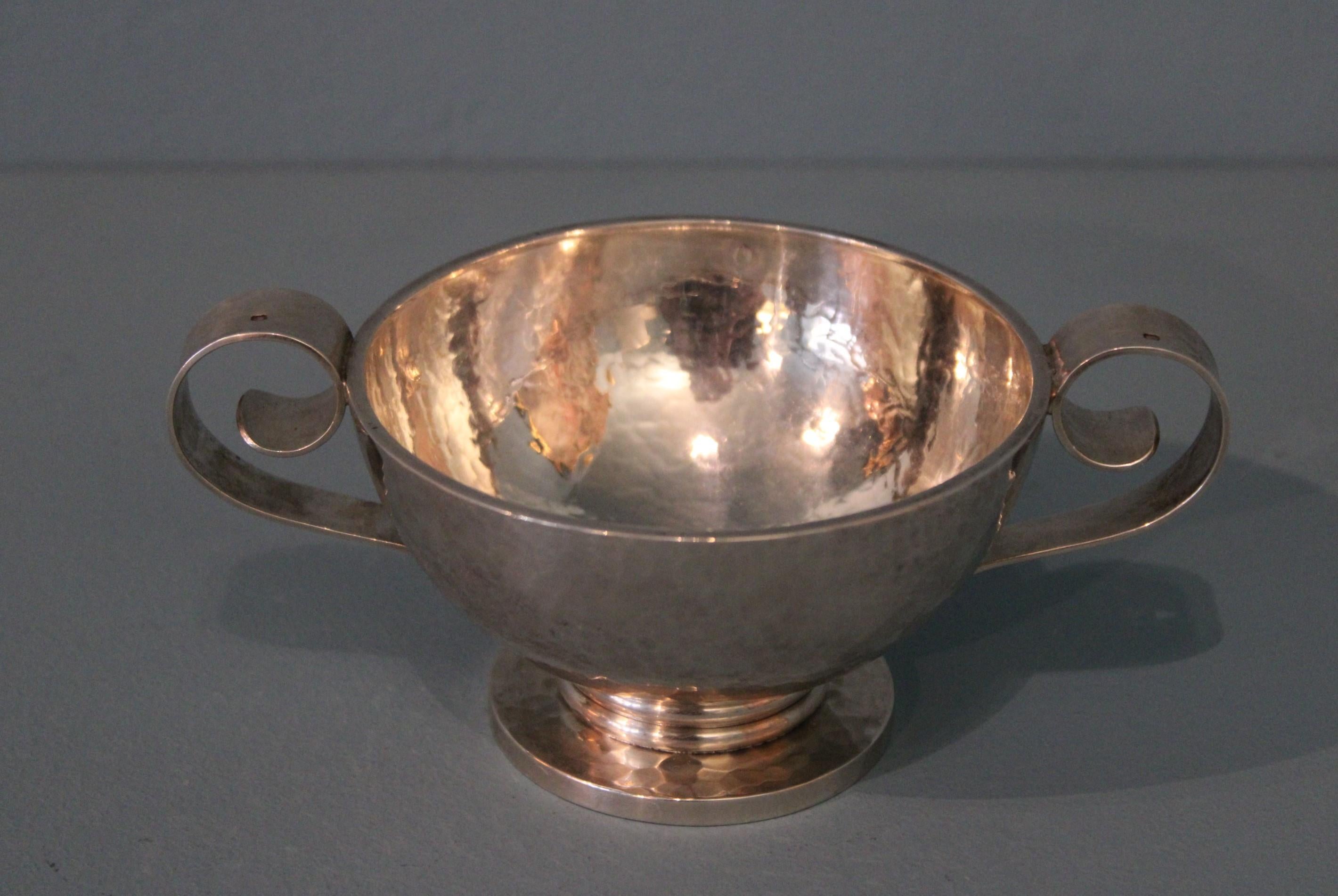 Sterling silver bowl by the French goldsmith Jean Després.