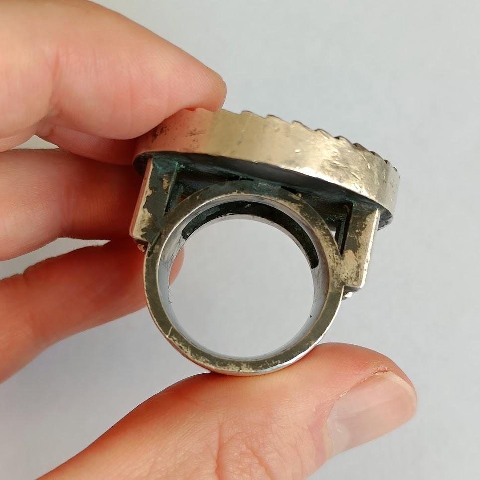Women's or Men's Jean Despres Silver Men Ring 