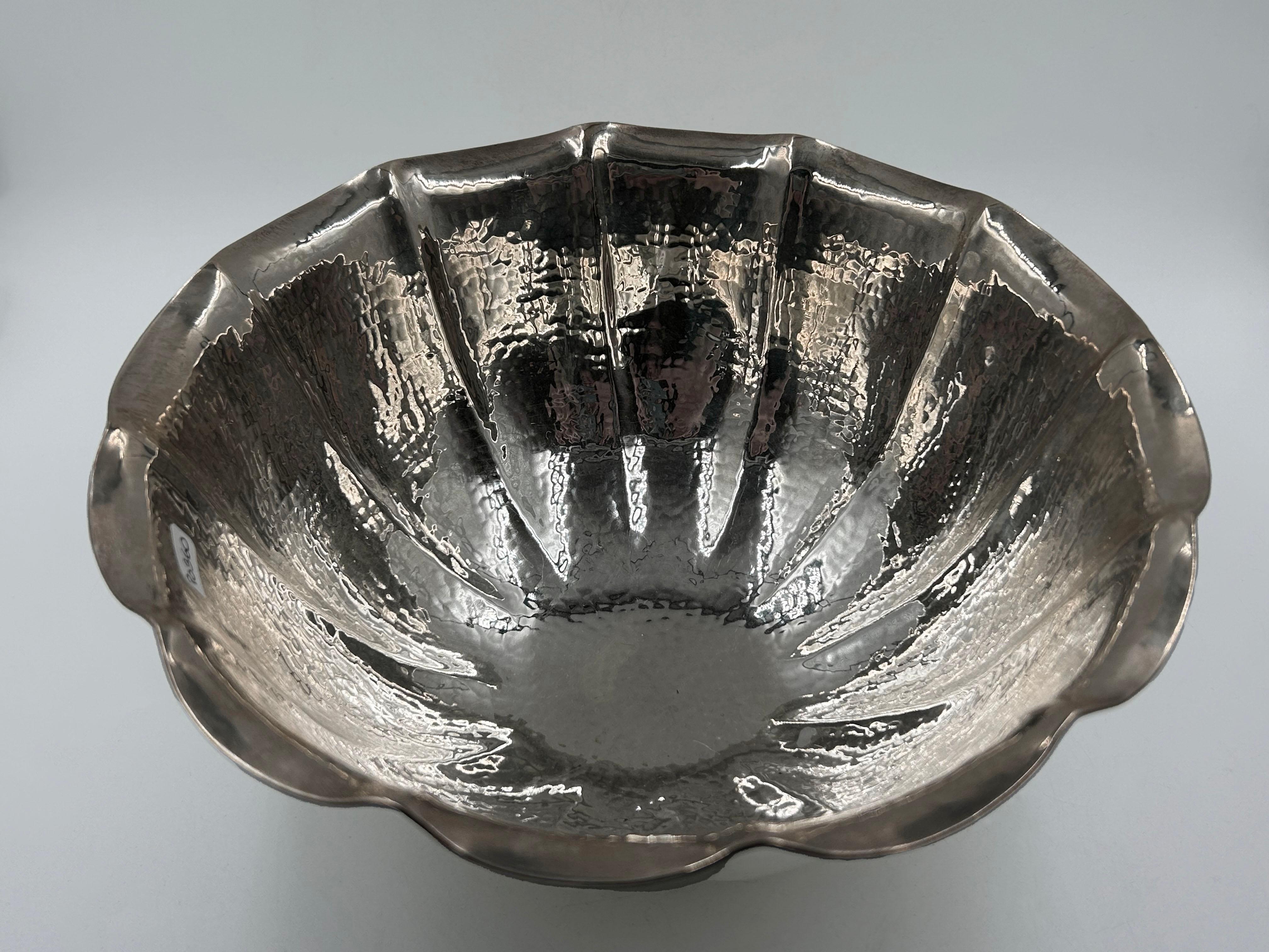 Hand-Crafted Jean Despres Silver Metal Center For Sale