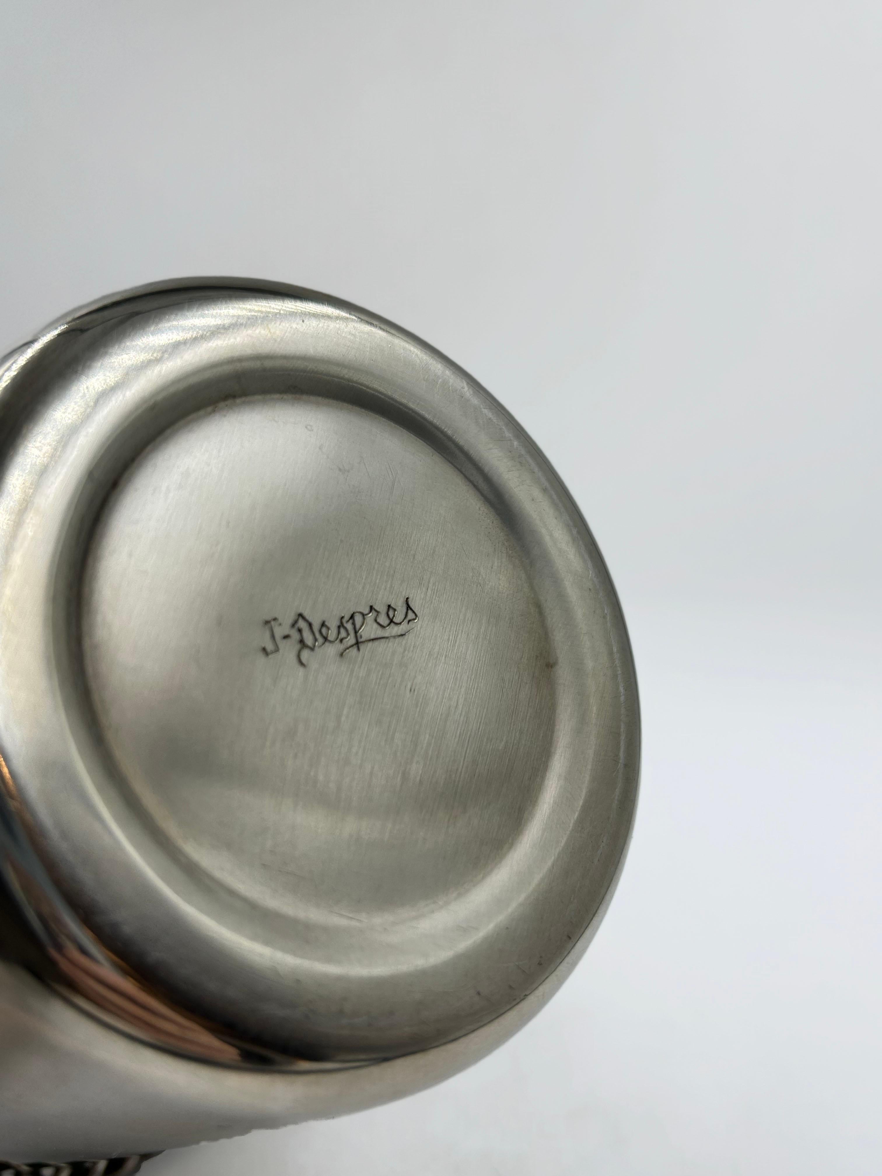 Fait main Glacière en métal A Silver Despres en vente