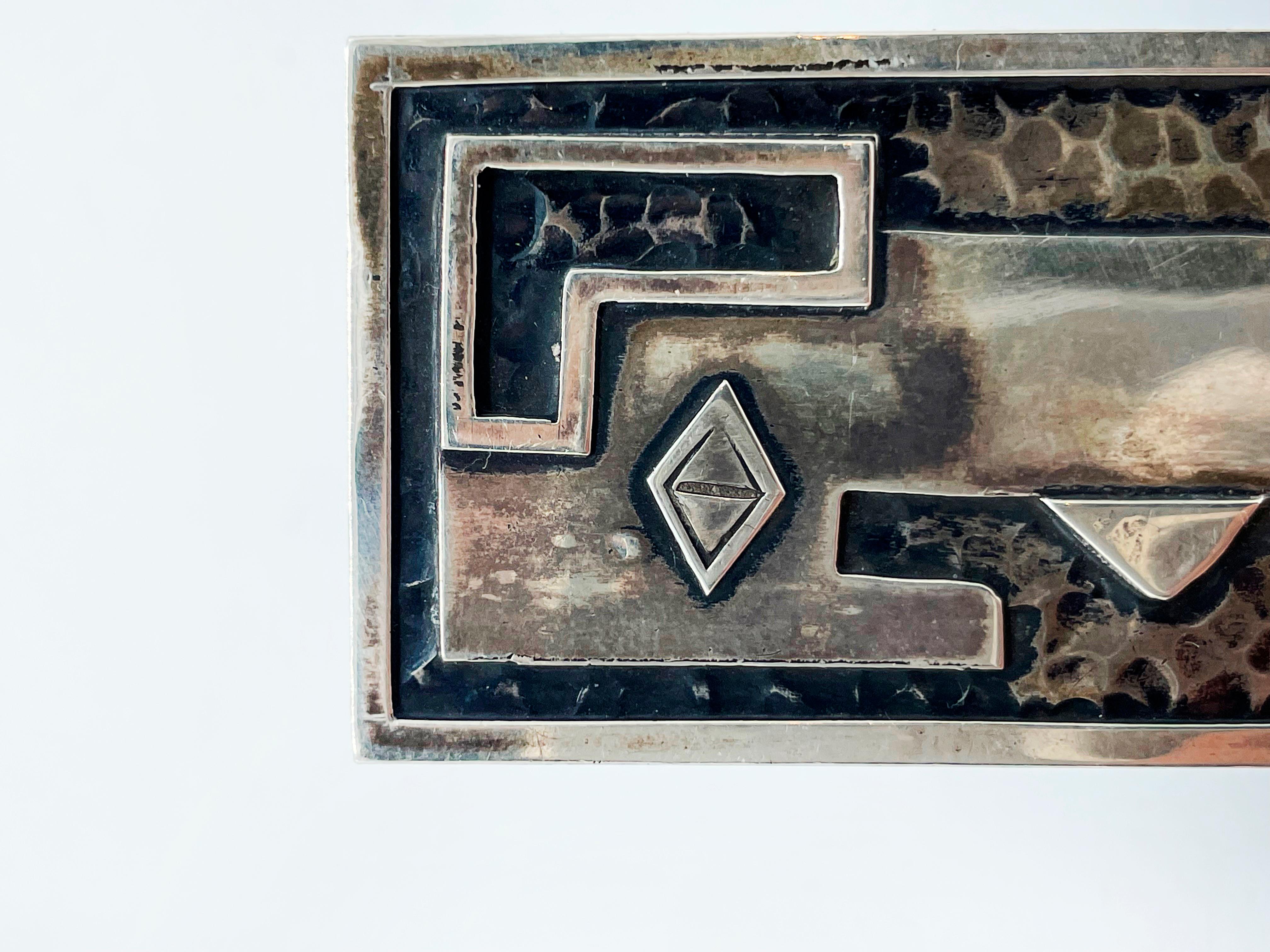 Mid-20th Century Jean Despres Silver o.925 Art Deco Brooch For Sale