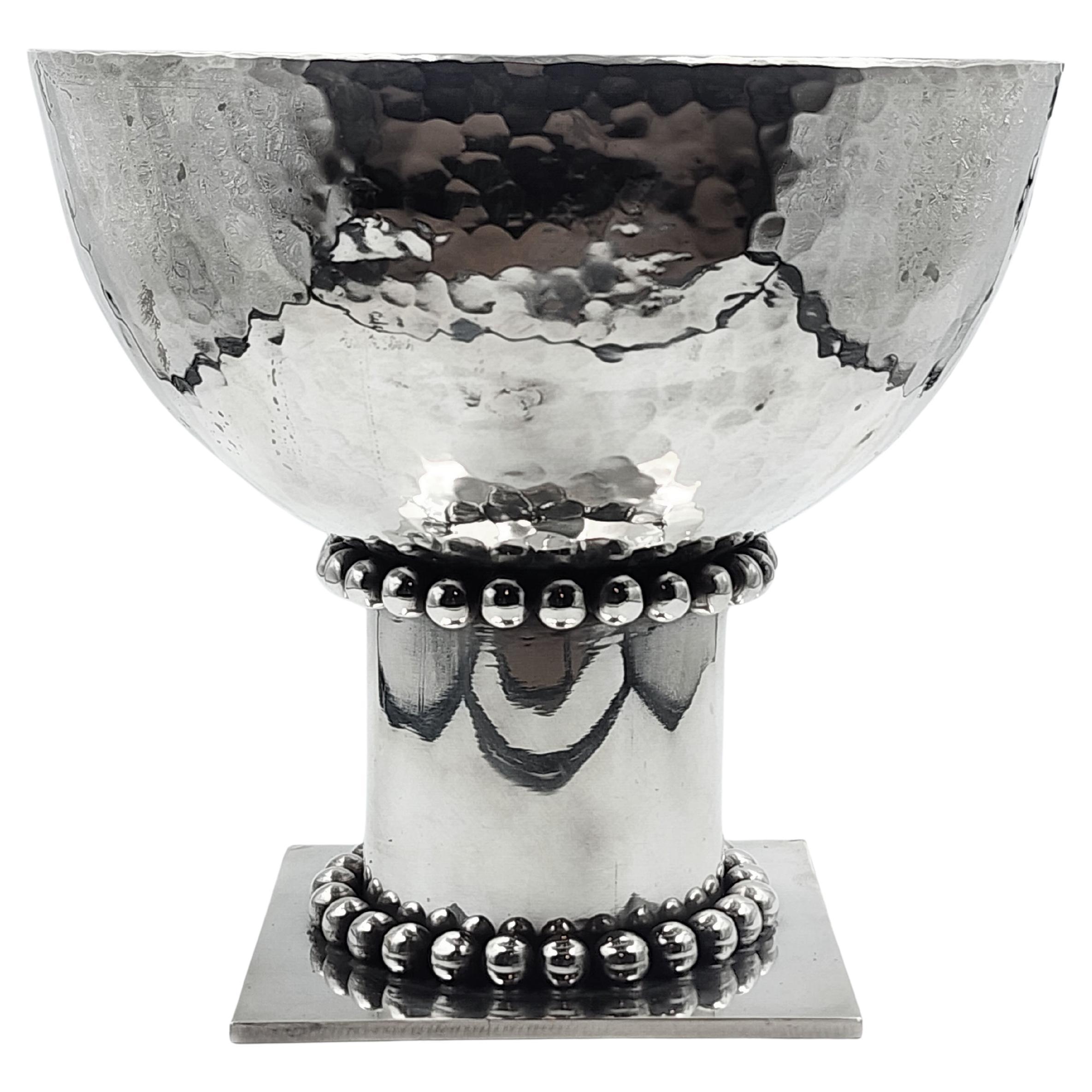 Centro de mesa Art Déco plateado Jean Despres