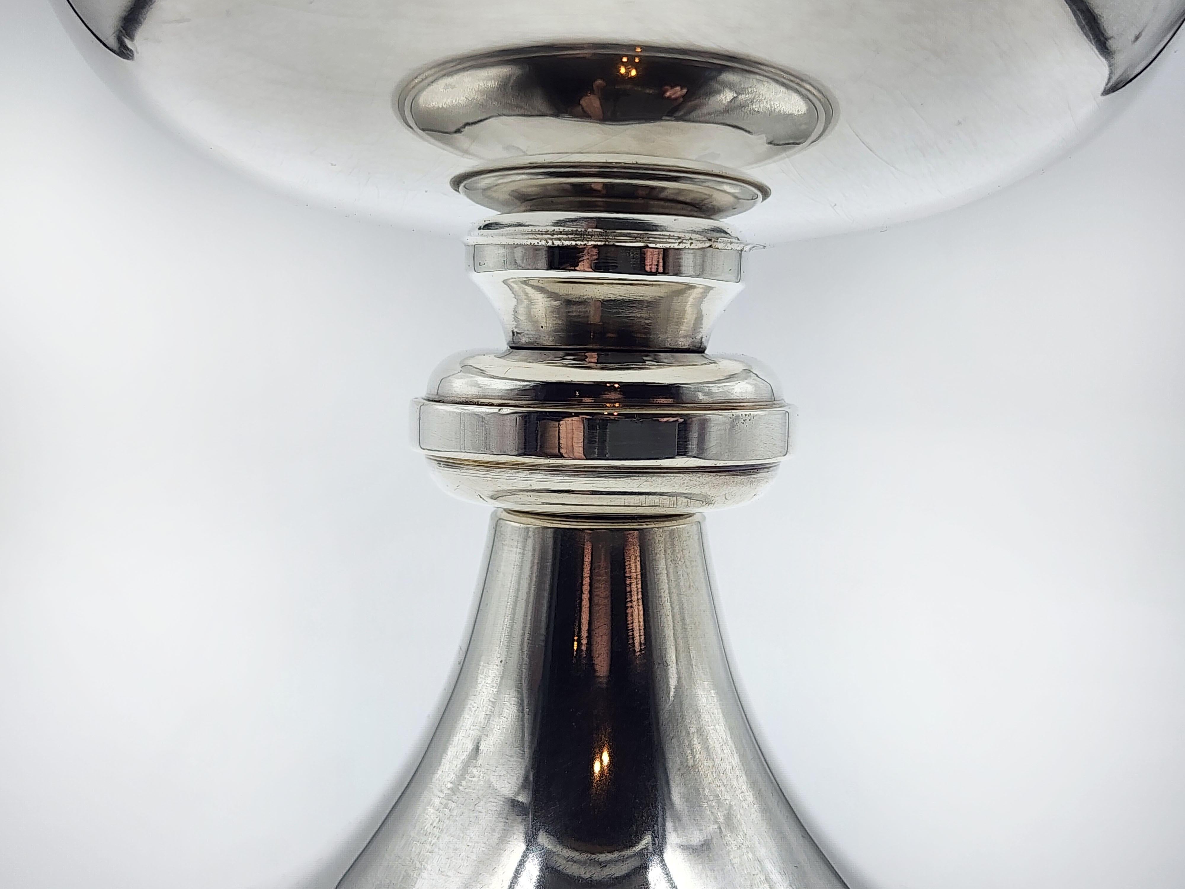 Art Deco Jean Despres silver plated chalice For Sale