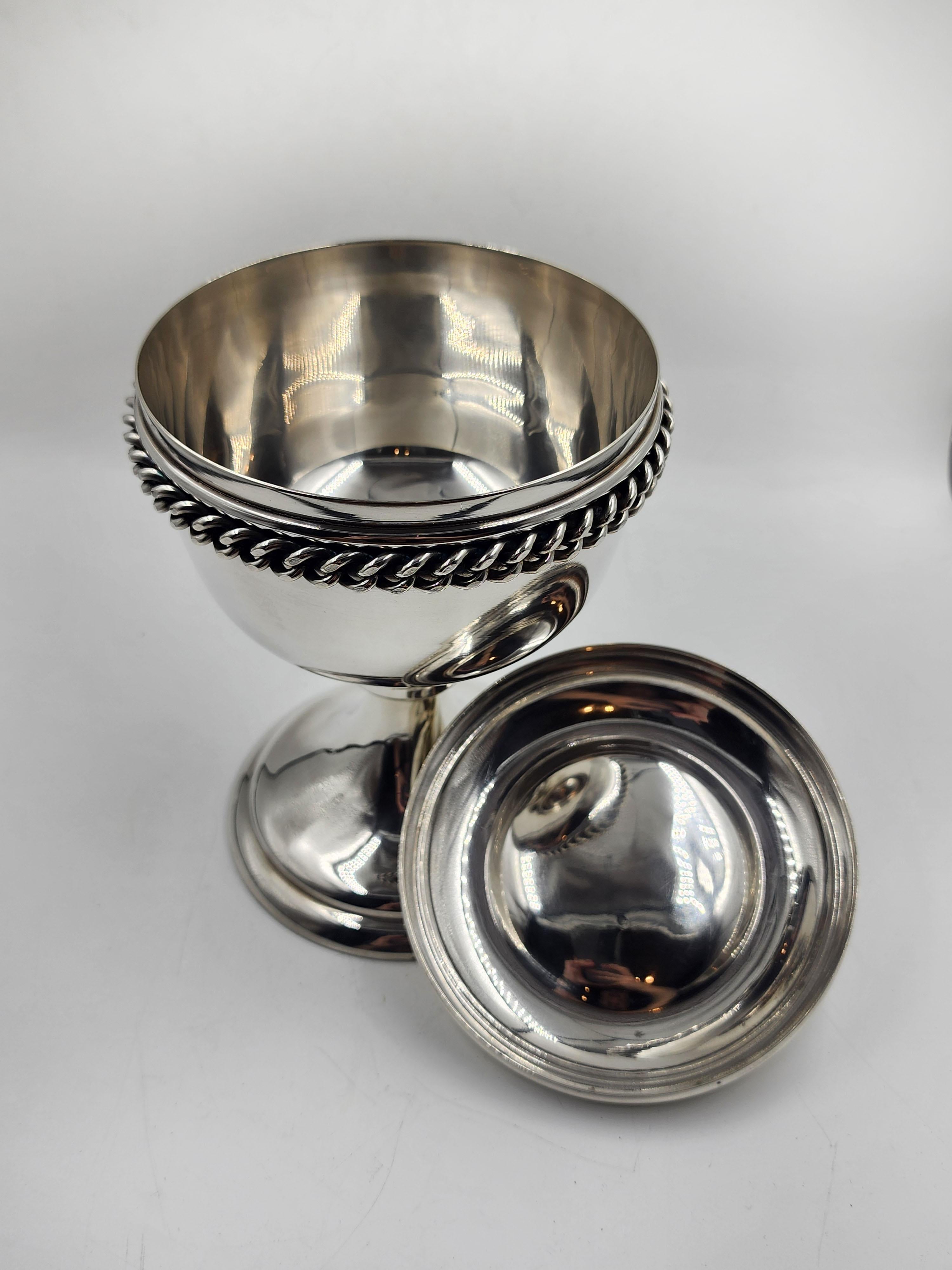Jean Despres silver plated chalice In Good Condition For Sale In Autonomous City Buenos Aires, CABA