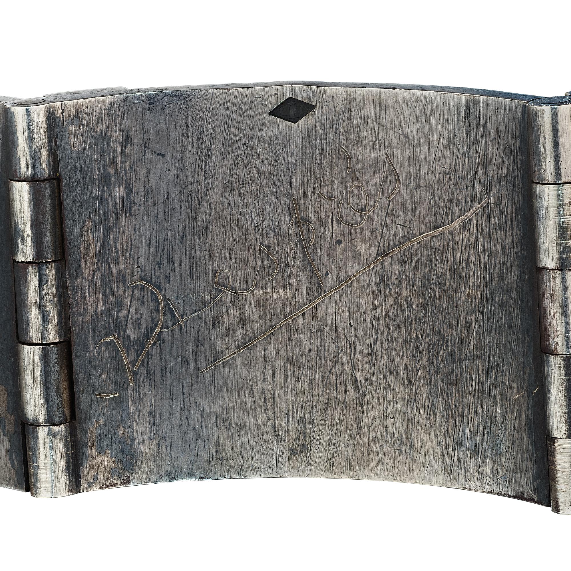 Jean Despres Modernistisches Gliederarmband aus Sterlingsilber und 18 Karat Gelbgold für Damen oder Herren