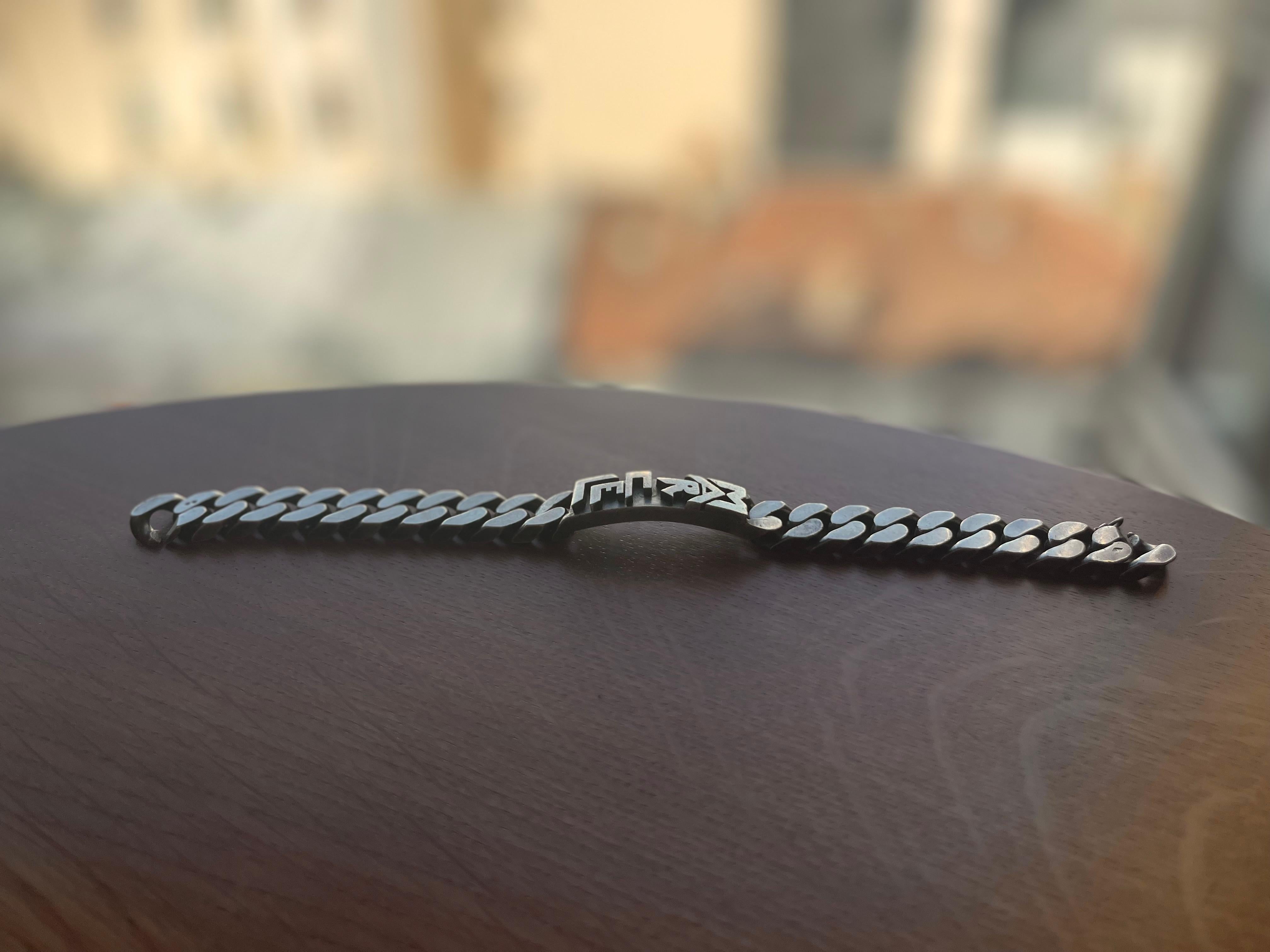 Jean Després Sterling Silver Link Bracelet “Marcel” For Sale 3