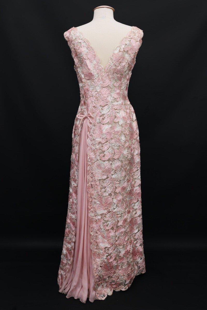 Marrone Abito lungo Jean Desses Haute Couture in vendita