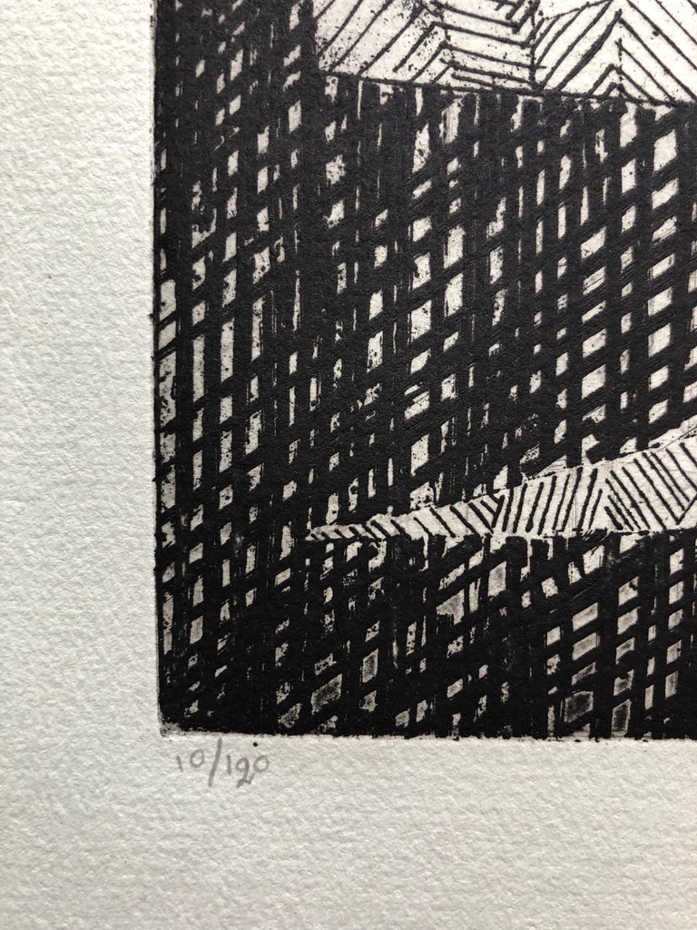 Jean Deyrolle French Avant Garde Bold Abstract Geometric Aquatint