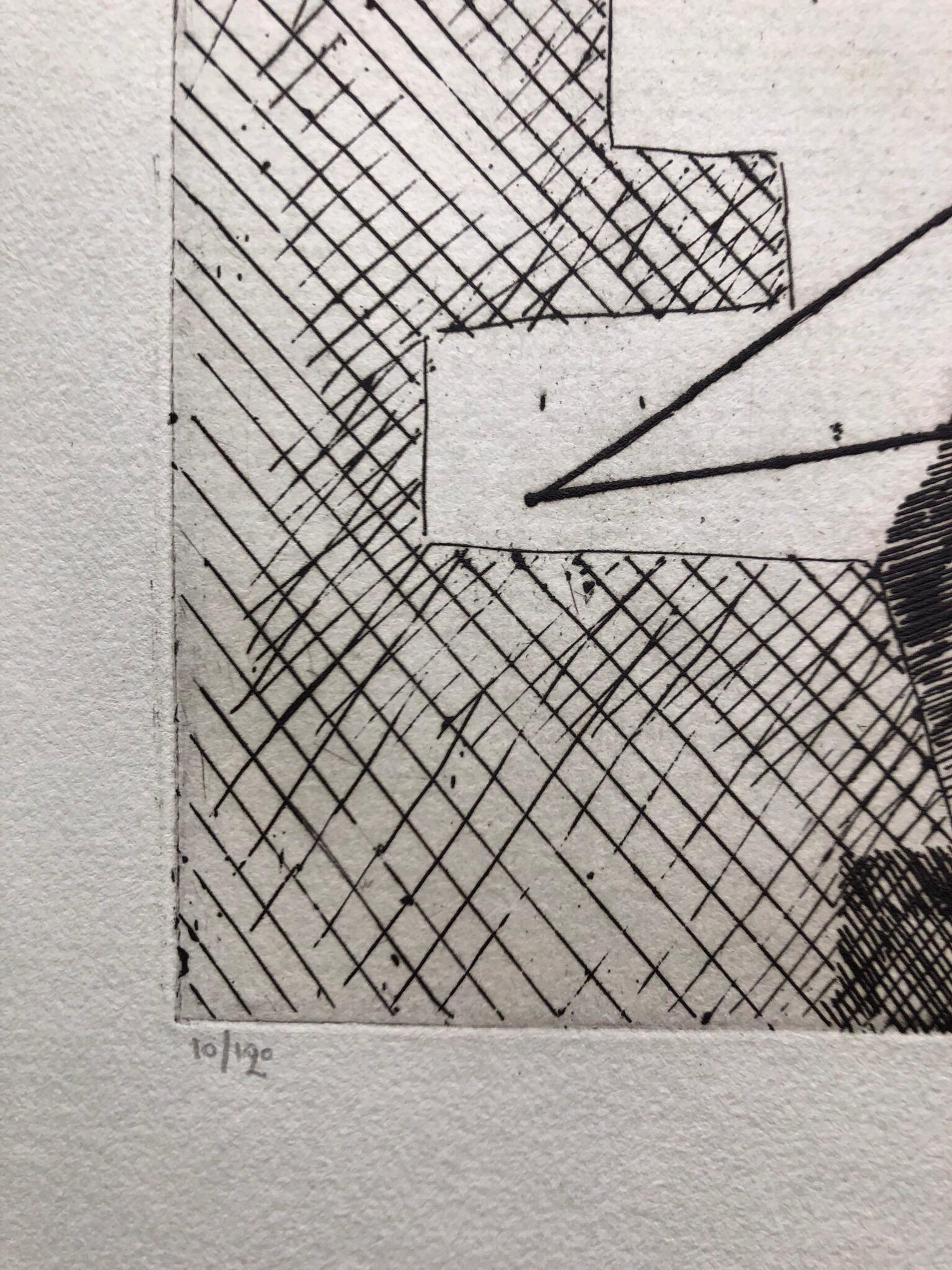 
Original etching, aquaforte, aquatint engraving. Hand pencil signed and numbered. Published by Editions Denise René, Paris. 

Number: 10 from the folio edition of 120 which were on special hand made paper 
Total Edition: 120 signed portfolio copies