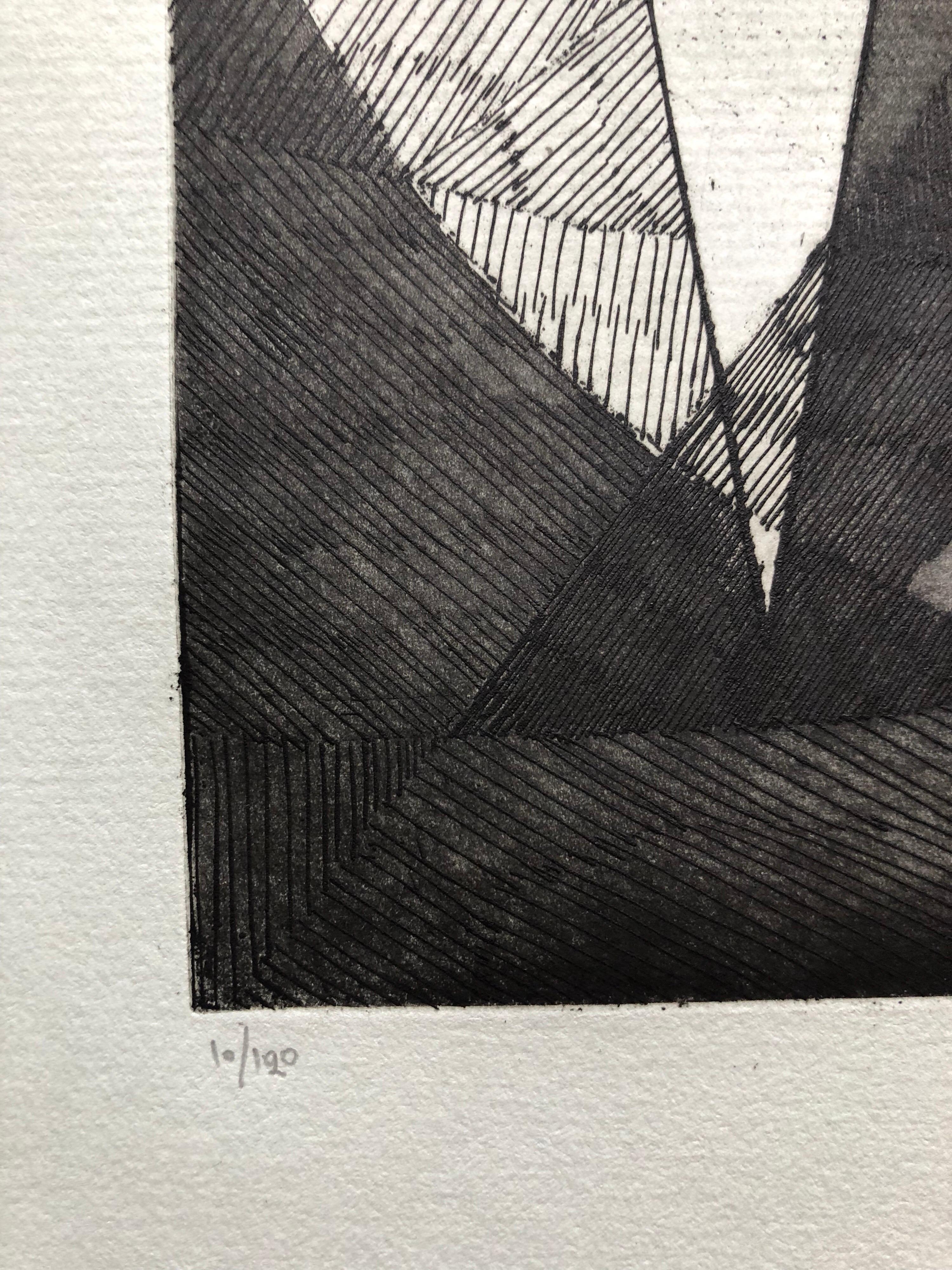 
Original etching, aquaforte, aquatint engraving. Hand pencil signed and numbered. Published by Editions Denise René, Paris. 

Number: 10 from the folio edition of 120 which were on special hand made paper 
Total Edition: 120 signed portfolio copies