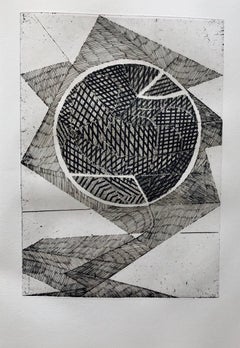 Avant Garde Français Abstrait Géométrique Aquatinte Gravure Op Art Kinetics