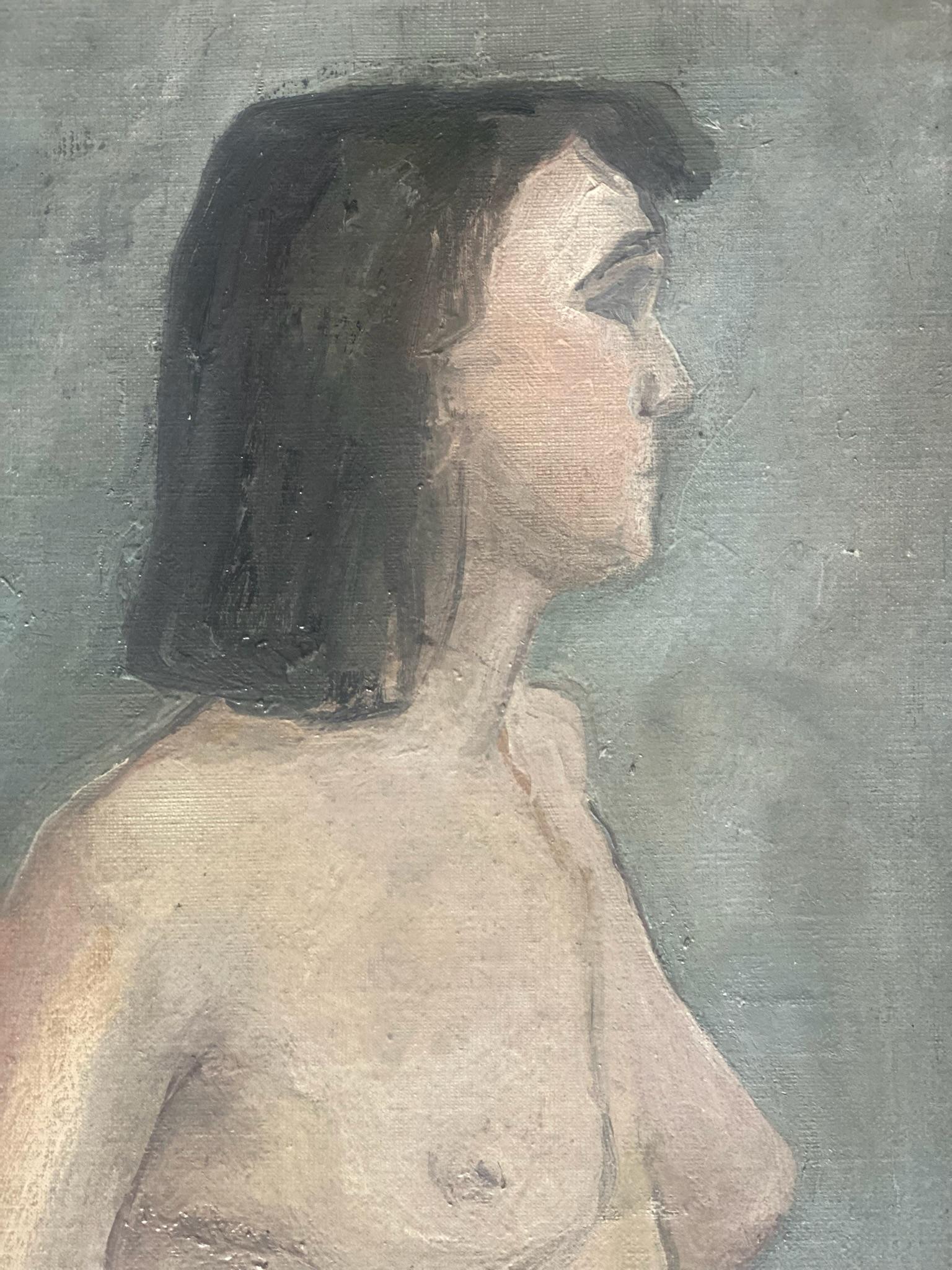 Model No. der Kunstschule: Der Akt eines Juweliers in Anlehnung an Bernard Buffets Nachkriegsästhetik im Angebot 1