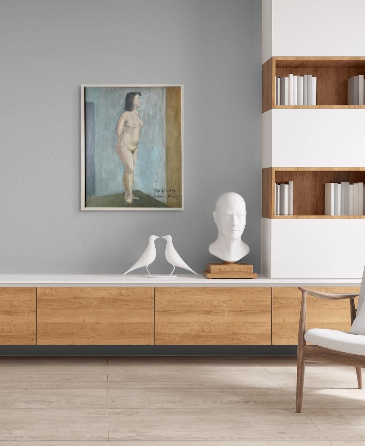 Model No. der Kunstschule: Der Akt eines Juweliers in Anlehnung an Bernard Buffets Nachkriegsästhetik im Angebot 2