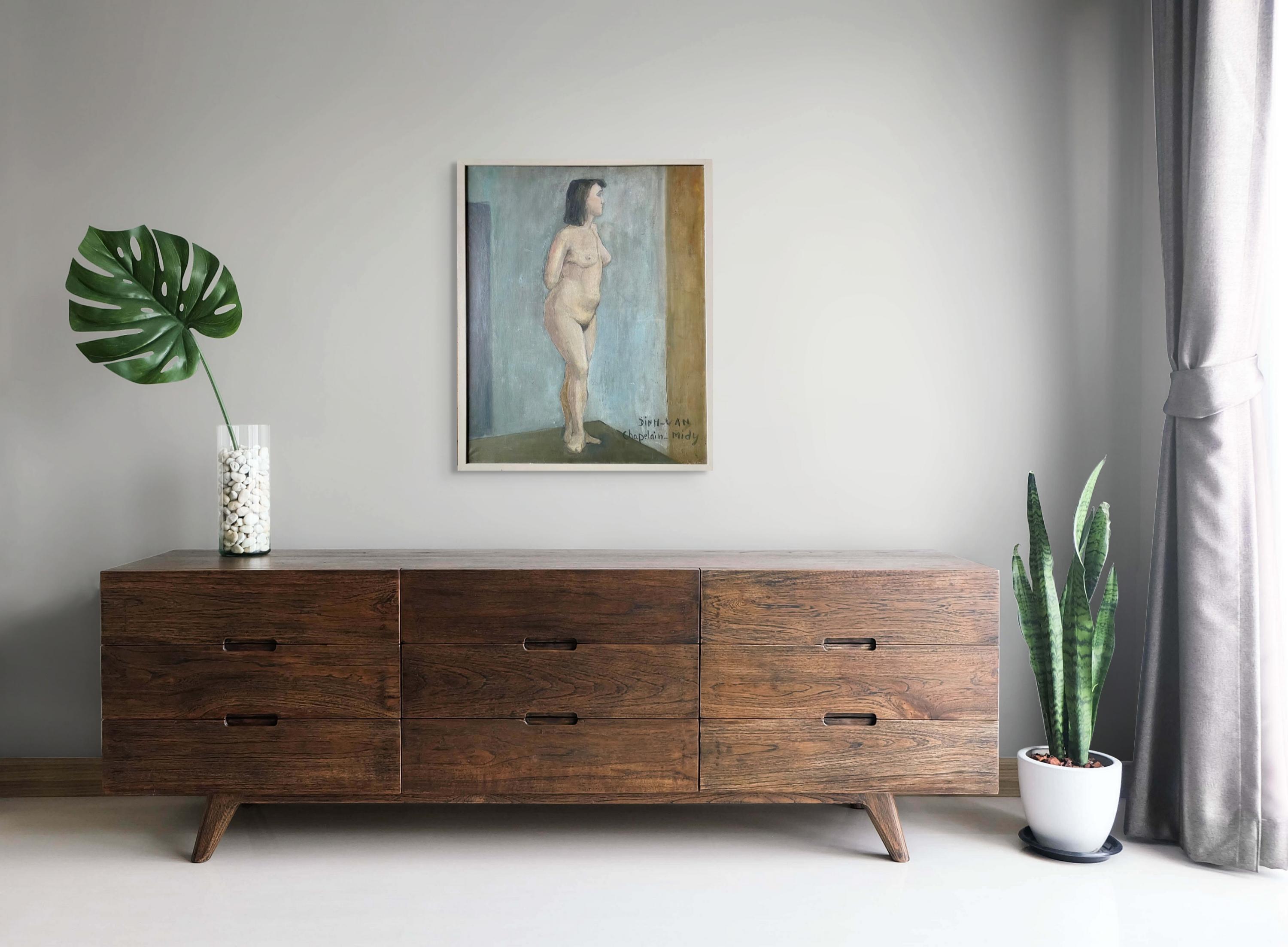 Model No. der Kunstschule: Der Akt eines Juweliers in Anlehnung an Bernard Buffets Nachkriegsästhetik im Angebot 3