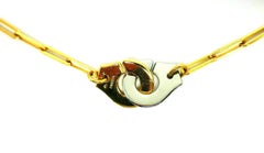 Jean Dinh Van Menottes ""Handcuff" Halskette aus Gelbgold und Stahl