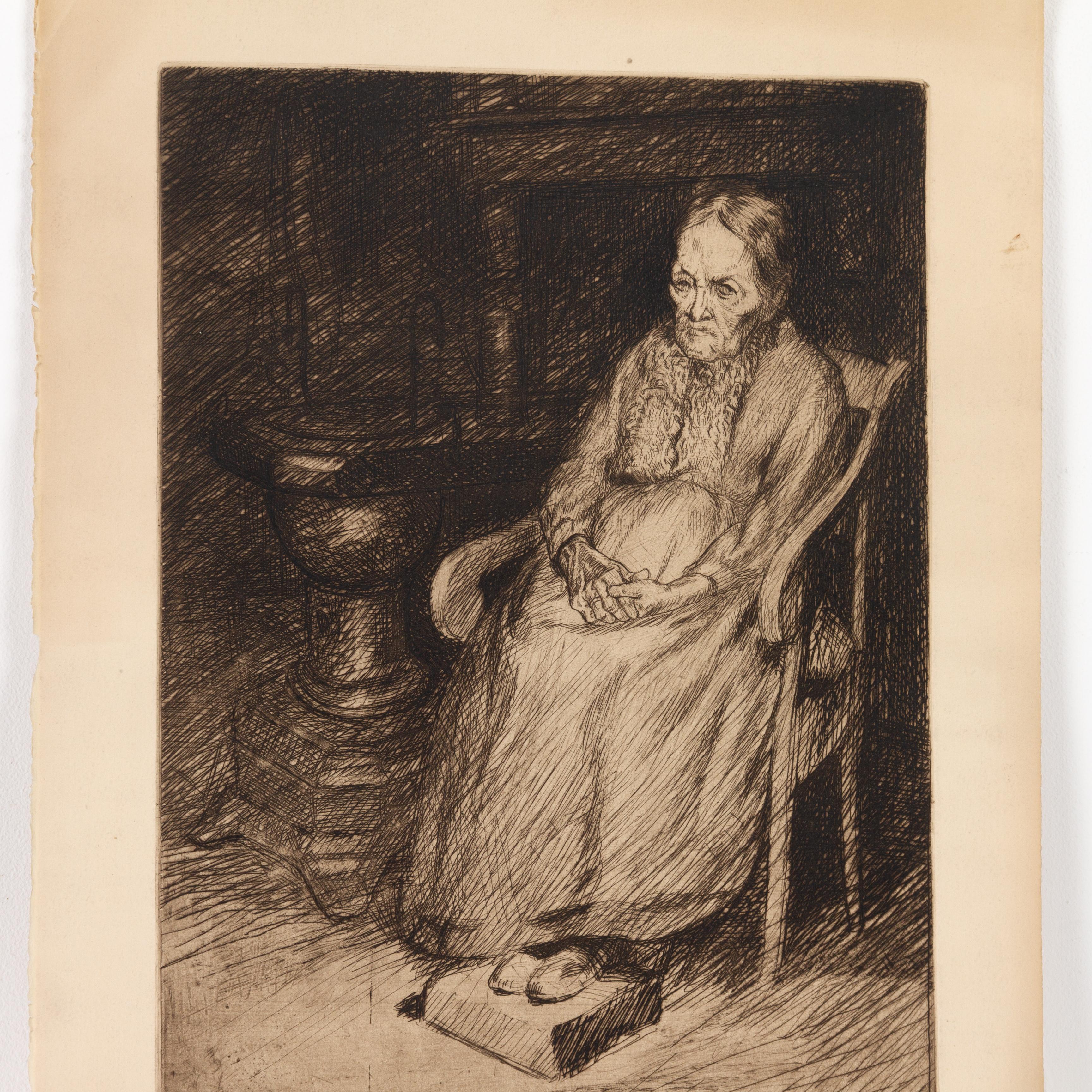 In good condition
From a private collection
Free international shipping
Jean Donnay (1897-1993) Belgian Engraving of an Old Seated Woman

