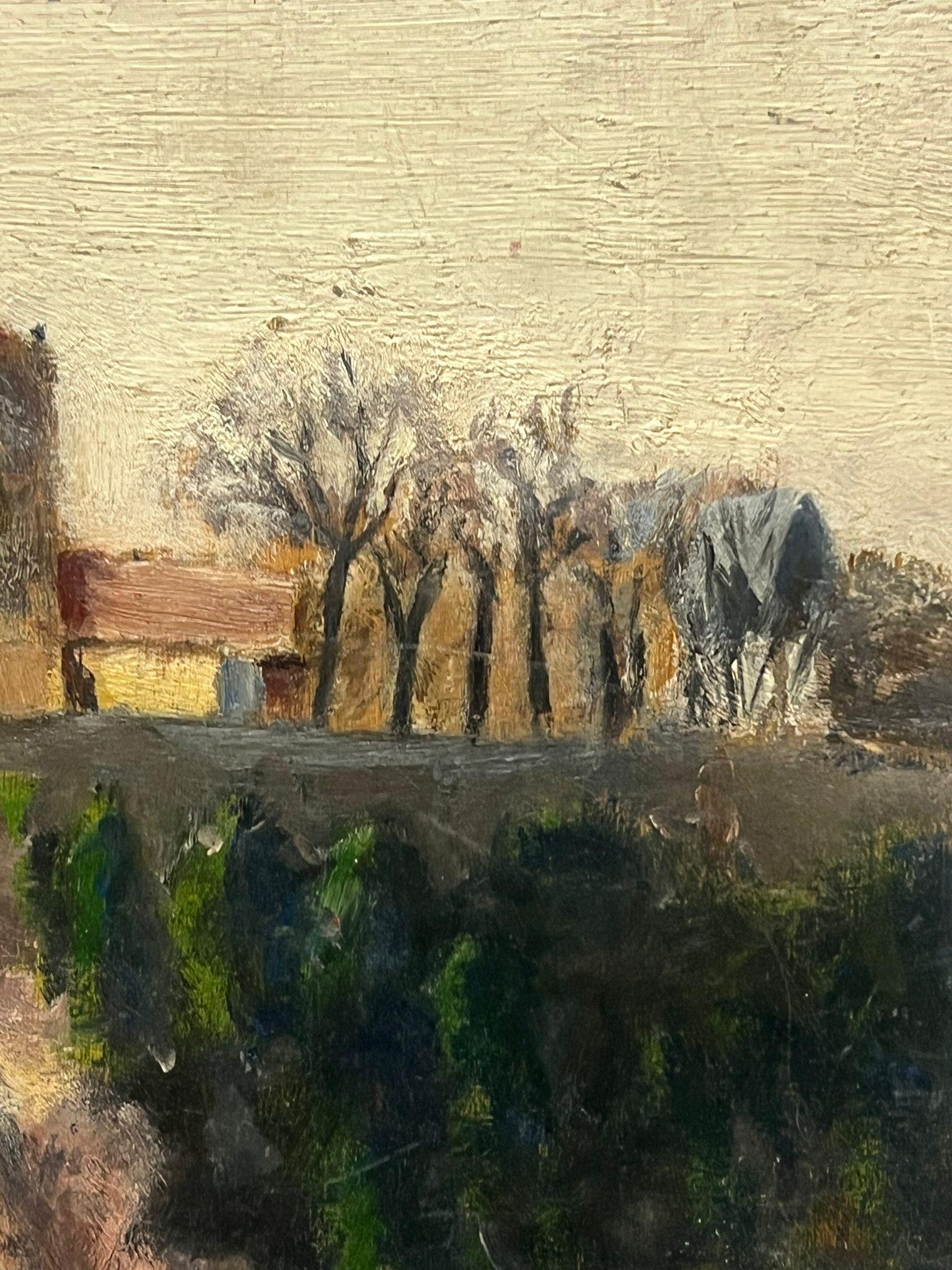 Paysage Moody
par Jean Dreyfus Stern (1890-1972)
cachet du studio au verso
huile sur carton, non encadré
Tableau : 9 x 6.5 pouces
Provenance : collection privée, France
Condit : très bon état

Description :
Cette peinture évocatrice capture une vue