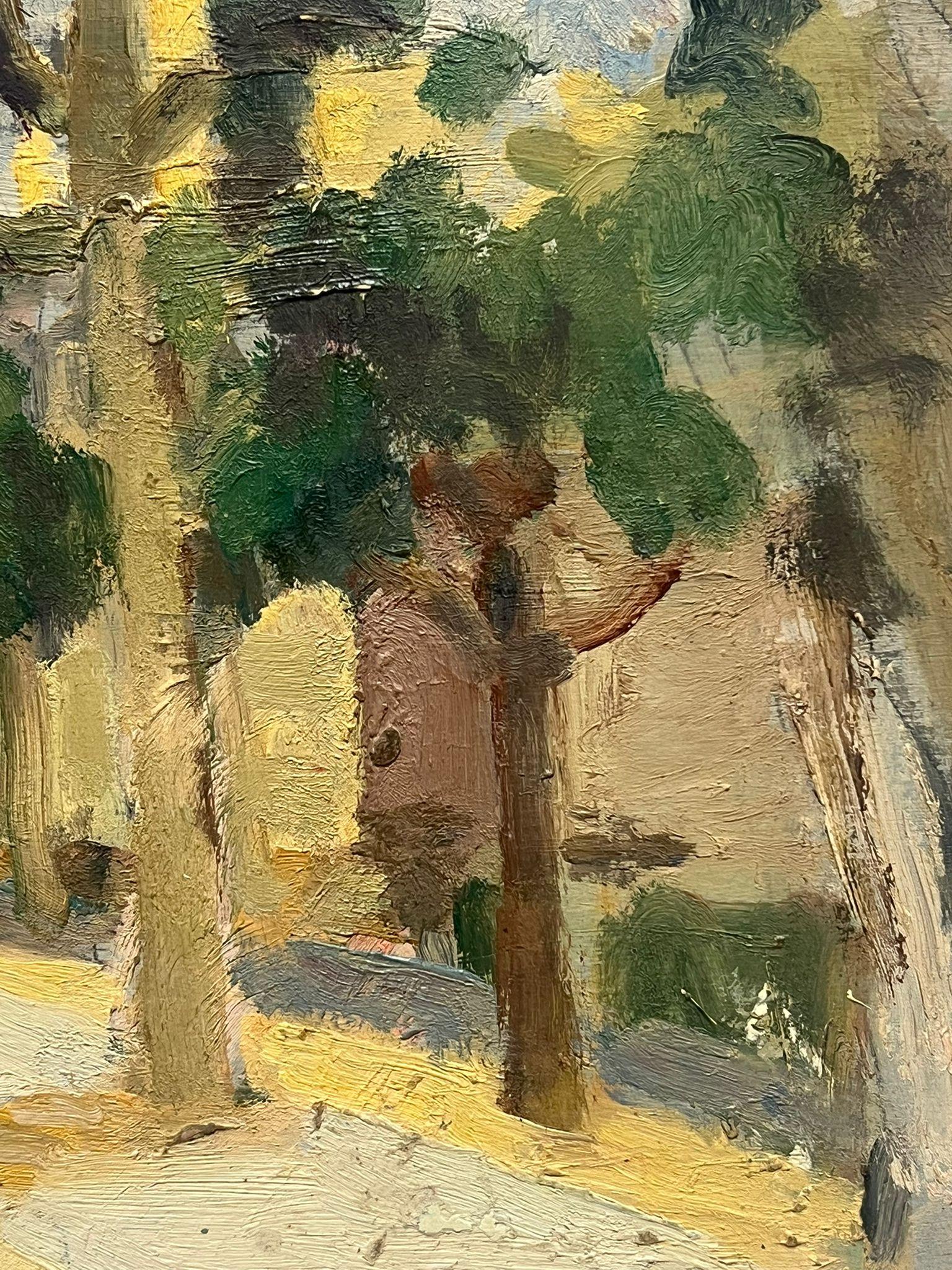 Camino de árboles iluminado por el sol
por Jean Dreyfus-Stern (1890-1972)
estudio estampado verso
óleo sobre tabla, sin enmarcar
Tablero : 7,5 x 9,5 pulgadas
Procedencia: colección privada, Francia
Estado: muy buen estado

Descripción:
Este cuadro