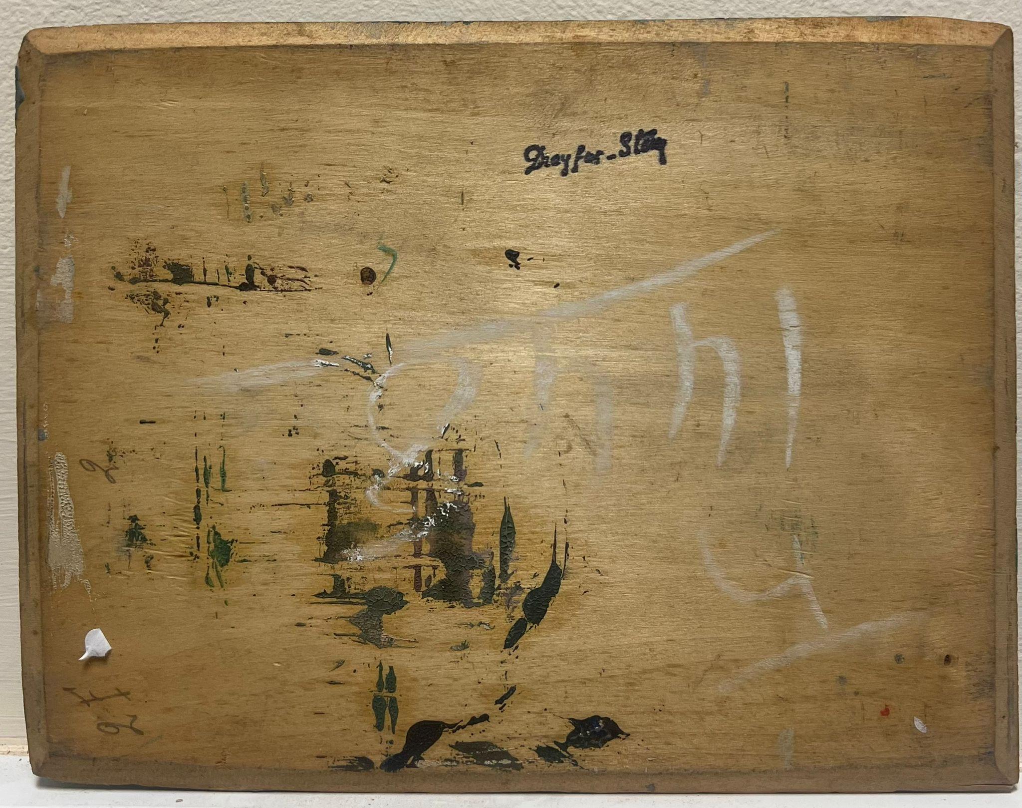 Camino de árboles iluminado por el sol Estudio de luz Pintura al óleo francesa Años 30 Impresión francesa en venta 1