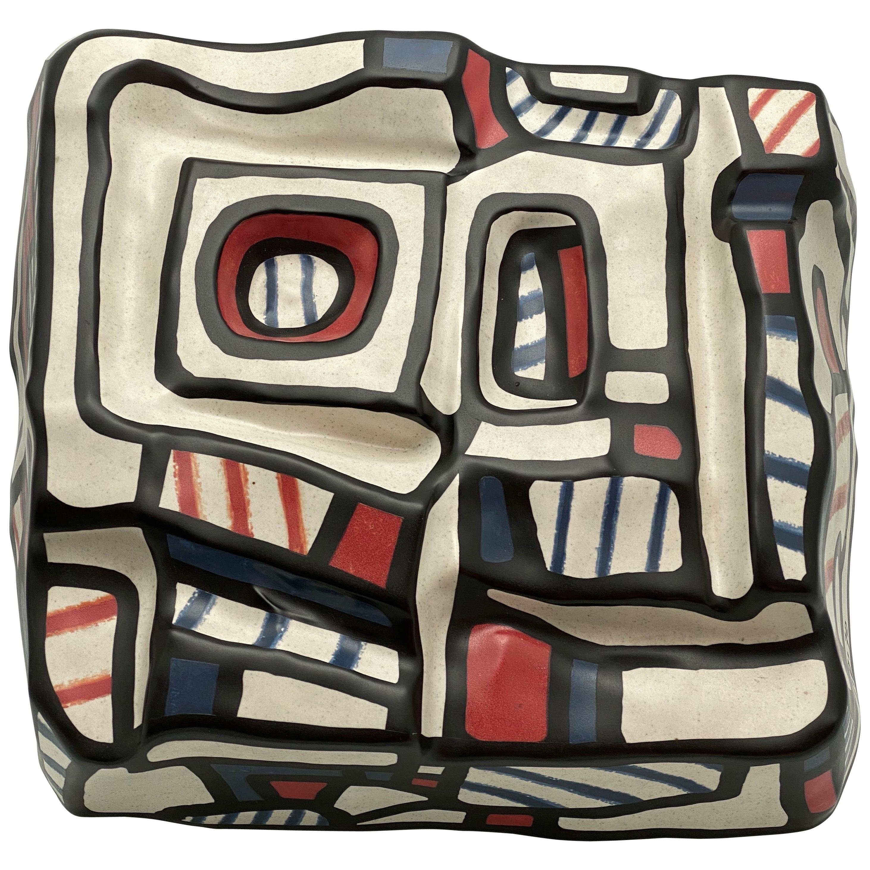 Jean Dubuffet," Encrier" ceramic sculpture " by Rosenthal Germany.signed.10/25