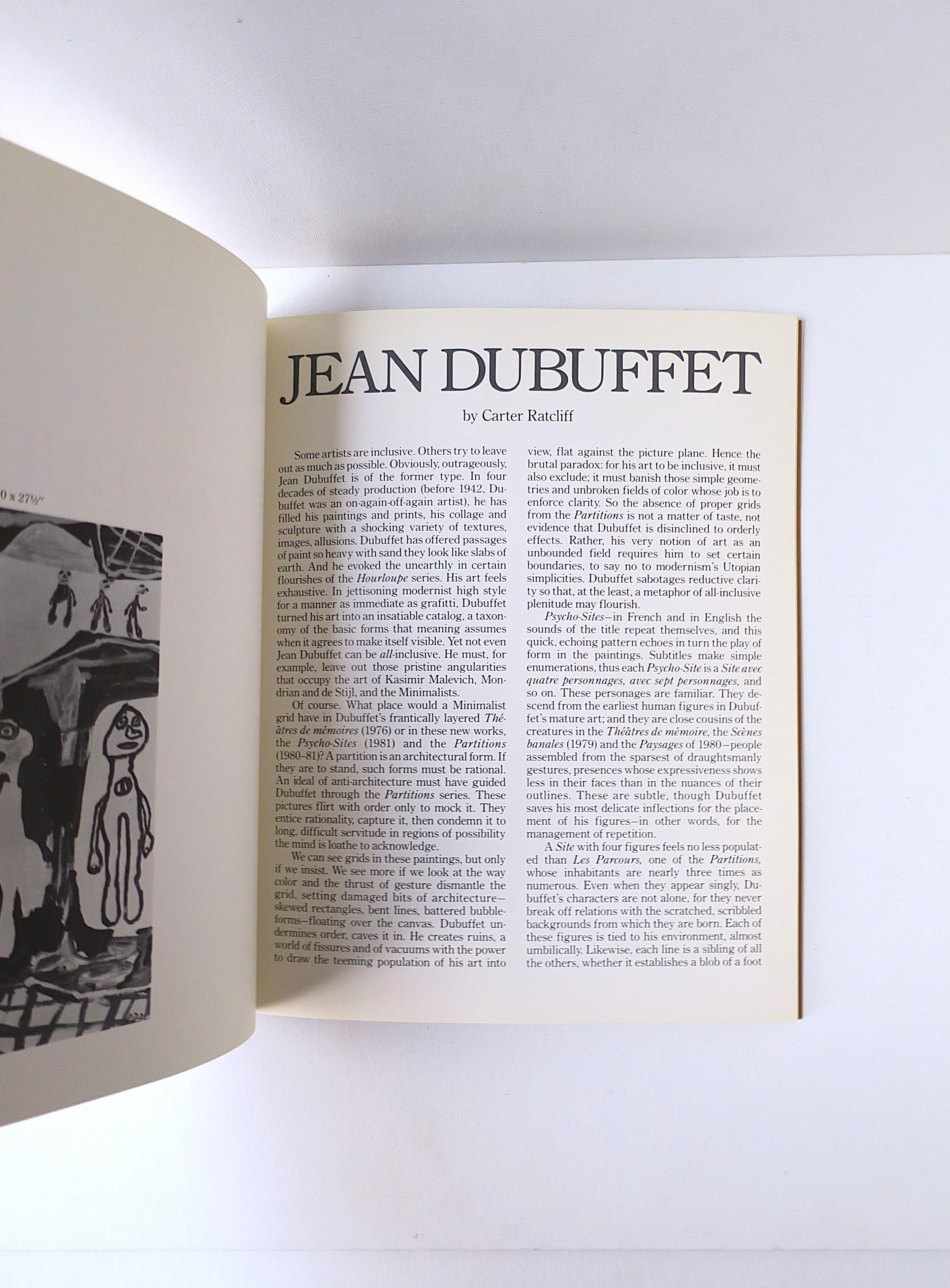 Jean Dubuffet Catalogue d'exposition Pace Gallery New York, 1982 en vente 1