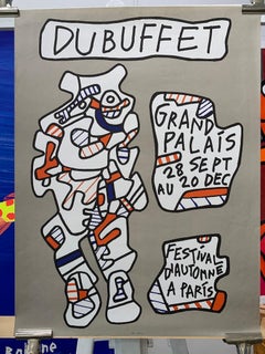 Jean Dubuffet, 'Festival D'automne a Paris' Original Vintage Exhibition Poster